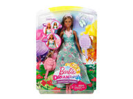 Barbie Dreamtopia Pitkähiuksinen prinsessanukke, tumma nukke