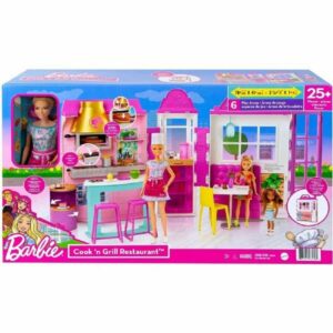 Barbie -nukke ravintolan kanssa Barbie -nuket ja tarvikkeet HBB91
